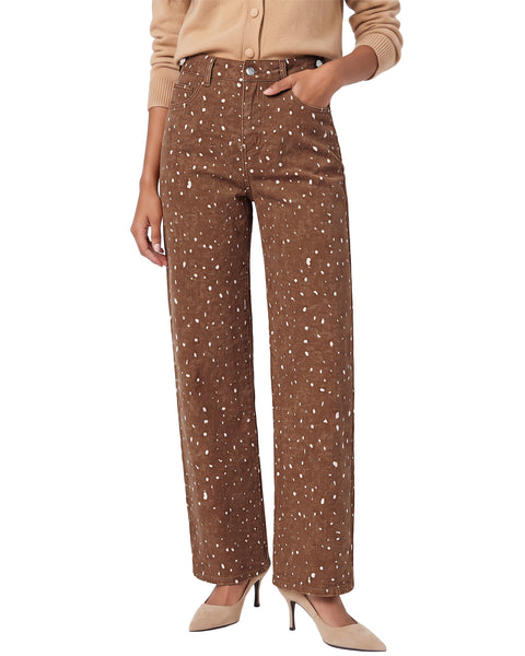 GRAPENT Straight Leg Jeans for Women Deer Print High Waisted Denim Pants Adjustable Cinched Waist, Stretchy, Allover Speckled Print, Full Length, 29.5" Inseam, Country Concert, Casual Daily Wear