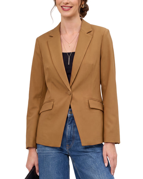 GRAPENT Womens Blazers Dressy Casual Long Sleeve Work Office Suit Jackets Notched Lapel, Shoulder Pads, Single Button, Two Pockets, Open Quarters, Back Slit, Casual Work Wear, Business Casual Outfits