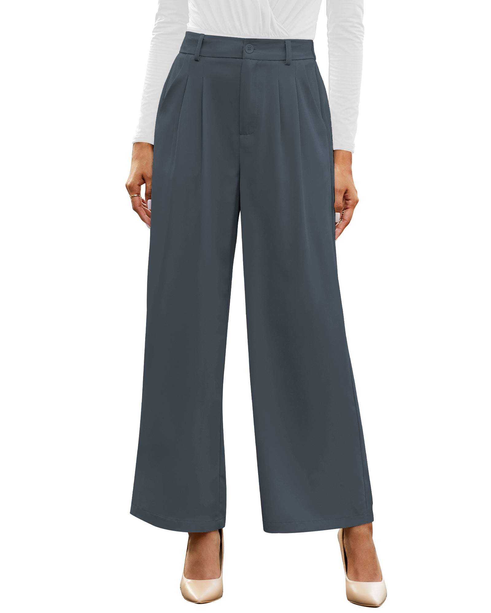 GRAPENT Wide Leg Pants for Women Work Business Casual High Waisted Dre – Grapent