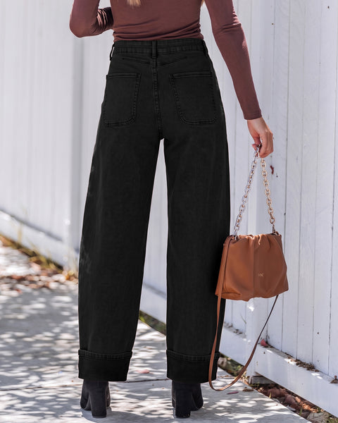 GRAPENT Barrel Jeans Women Cinched High Waisted Cuffed Stretchy Denim Pants Cropped Baggy Wide Leg Jeans, 27 Inch Inseam, Adjustable Cinched Waist, Big Pockets, Work Office Outfits, Casual Daily Wear