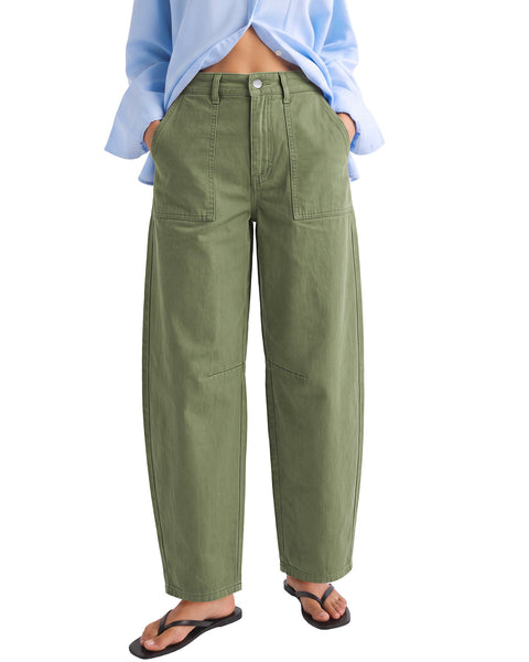 GRAPENT Barrel Pants Women Business Casual High Waisted Chino Ankle Slacks Elastic Waist Trousers Pants for Women, Tapered Leg, Four Pockets, Fall, Winter Pants, Work Office Outfit, Dressy Casual Wear