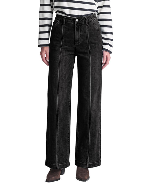 GRAPENT Womens Jeans Straight Leg High Rise Front Seam Stretch Denim Pants | Straight Wide Leg Jeans for Women, High Waisted, 29.5" Inseam, 4 Pockets, Loose Fit, Work Office Outfit, Casual Daily Wear