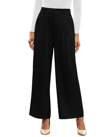 GRAPENT Wide Leg Pants for Women Work Business Casual High Waisted Dress Pants Flowy Trousers Office