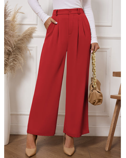 GRAPENT Wide Leg Pants for Women Work Business Casual High Waisted Dress Pants Flowy Trousers Office