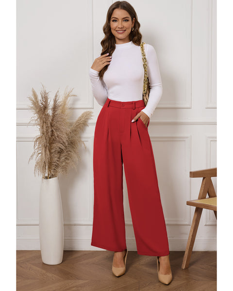 GRAPENT Wide Leg Pants for Women Work Business Casual High Waisted Dress Pants Flowy Trousers Office