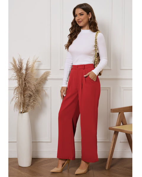 GRAPENT Wide Leg Pants for Women Work Business Casual High Waisted Dress Pants Flowy Trousers Office