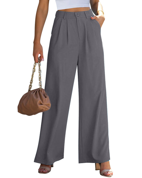 GRAPENT Wide Leg Pants for Women Work Business Casual High Waisted Dress Pants Flowy Trousers Office