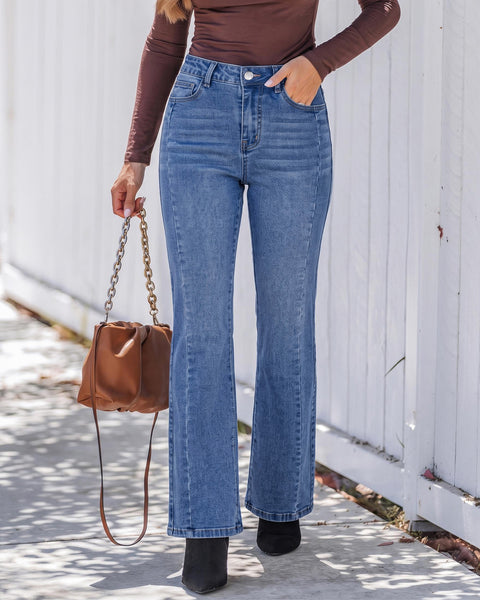 GARPENT Bootcut Jeans for Women Trendy High Waisted Stretchy Denim Pants High Rise Fit, Slightly Flared Bootcut Leg, Side Seam Design, 30" Inseam, Great for Country Concerts, Dressy Casual Outfits