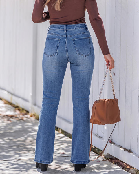 GARPENT Bootcut Jeans for Women Trendy High Waisted Stretchy Denim Pants High Rise Fit, Slightly Flared Bootcut Leg, Side Seam Design, 30" Inseam, Great for Country Concerts, Dressy Casual Outfits