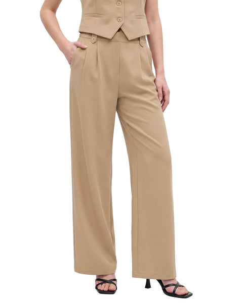 GRAPENT Dress Pants Women Wide Leg Business Casual Pull On Work Trousers | Pull On Closure, High Waisted, Elastic Back Waist, Front Pleated, Dressy Casual Pants, Office Wear, Business Casual Outfits