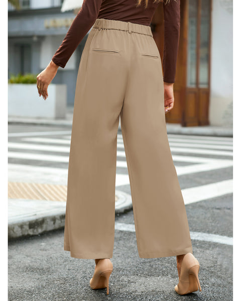 GRAPENT Wide Leg Pants for Women Work Business Casual High Waisted Dress Pants Flowy Trousers Office