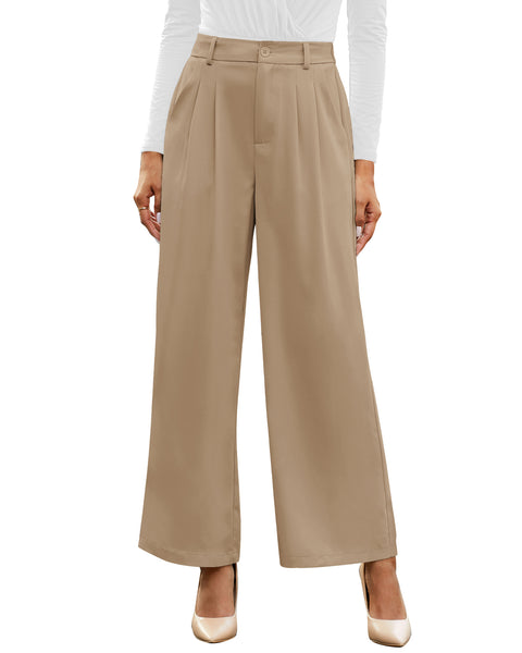 GRAPENT Wide Leg Pants for Women Work Business Casual High Waisted Dress Pants Flowy Trousers Office