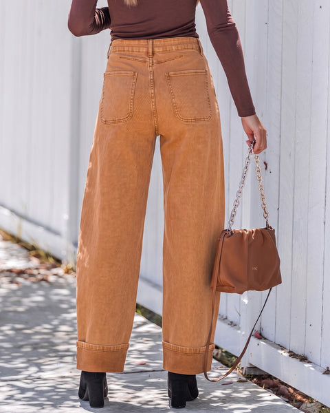 GRAPENT Barrel Jeans Women Cinched High Waisted Cuffed Stretchy Denim Pants Cropped Baggy Wide Leg Jeans, 27 Inch Inseam, Adjustable Cinched Waist, Big Pockets, Work Office Outfits, Casual Daily Wear