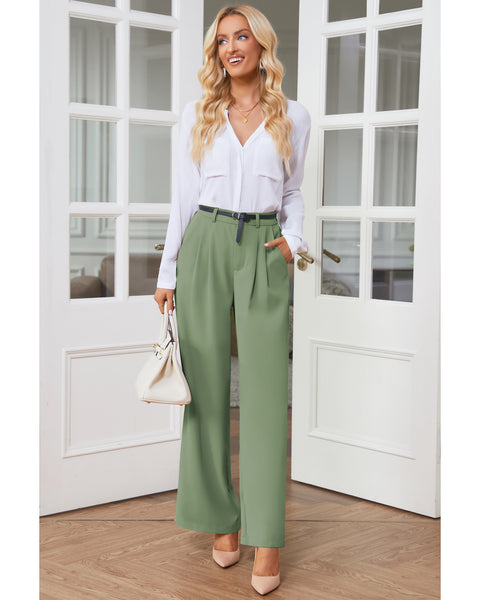 GRAPENT Wide Leg Pants for Women Work Business Casual High Waisted Dress Pants Flowy Trousers Office
