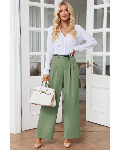 GRAPENT Wide Leg Pants for Women Work Business Casual High Waisted Dress Pants Flowy Trousers Office