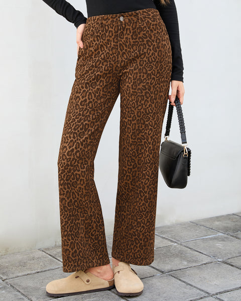 GRAPENT Womens Wide Leg Jeans High Waist Cheetah Print Baggy Leopard Pants | Baggy Wide Leg Cut, Classic Leopard Print, High Rise, 29.5 Inch Inseam, Stretchy Denim Pants, Loose Fit, Western Chic Outfits