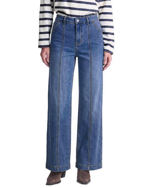GRAPENT Womens Jeans Straight Leg High Rise Front Seam Stretch Denim Pants | Straight Wide Leg Jeans for Women, High Waisted, 29.5" Inseam, 4 Pockets, Loose Fit, Work Office Outfit, Casual Daily Wear