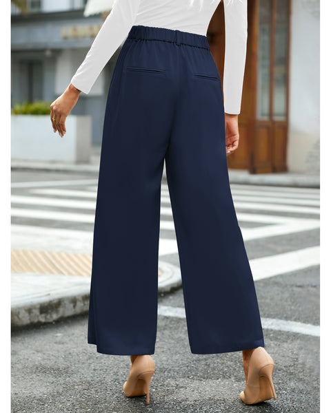 GRAPENT Wide Leg Pants for Women Work Business Casual High Waisted Dress Pants Flowy Trousers Office