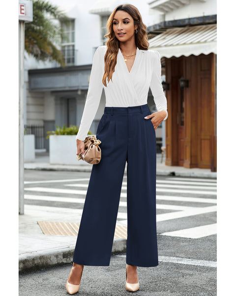 GRAPENT Wide Leg Pants for Women Work Business Casual High Waisted Dress Pants Flowy Trousers Office
