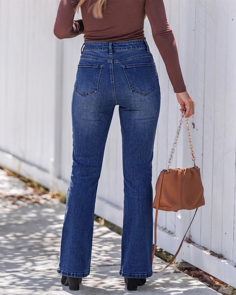 GARPENT Bootcut Jeans for Women Trendy High Waisted Stretchy Denim Pants High Rise Fit, Slightly Flared Bootcut Leg, Side Seam Design, 30" Inseam, Great for Country Concerts, Dressy Casual Outfits