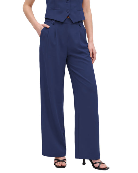 GRAPENT Dress Pants Women Wide Leg Business Casual Pull On Work Trousers | Pull On Closure, High Waisted, Elastic Back Waist, Front Pleated, Dressy Casual Pants, Office Wear, Business Casual Outfits