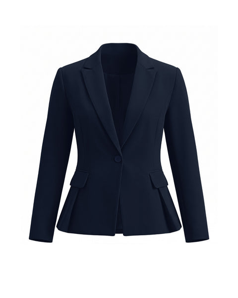 GRAPENT Womens Blazers Dressy Casual Tailored Fitted Peplum Work Office Suit Jacket Tailored Silhouette with Peplum Design, Long Sleeves, Built‑in Shoulder Pads, Great for Daily, Business Casual or Office Wear