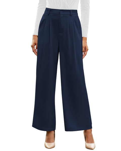 GRAPENT Wide Leg Pants for Women Work Business Casual High Waisted Dress Pants Flowy Trousers Office