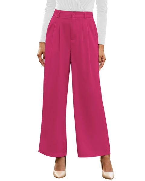 GRAPENT Wide Leg Pants for Women Work Business Casual High Waisted Dress Pants Flowy Trousers Office