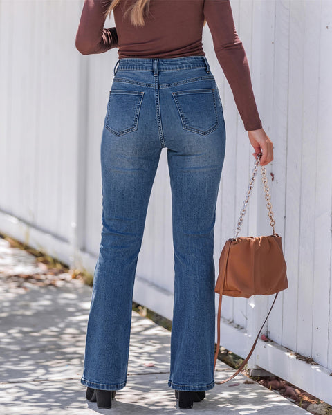GARPENT Bootcut Jeans for Women Trendy High Waisted Stretchy Denim Pants High Rise Fit, Slightly Flared Bootcut Leg, Side Seam Design, 30" Inseam, Great for Country Concerts, Dressy Casual Outfits