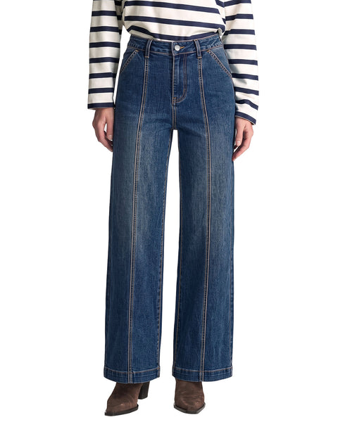 GRAPENT Womens Jeans Straight Leg High Rise Front Seam Stretch Denim Pants | Straight Wide Leg Jeans for Women, High Waisted, 29.5" Inseam, 4 Pockets, Loose Fit, Work Office Outfit, Casual Daily Wear
