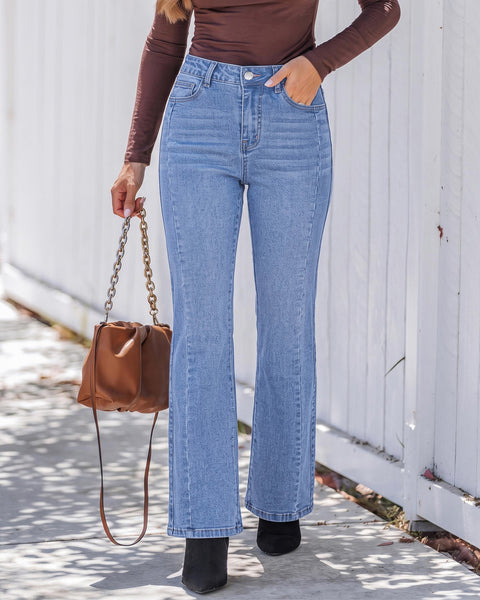GARPENT Bootcut Jeans for Women Trendy High Waisted Stretchy Denim Pants High Rise Fit, Slightly Flared Bootcut Leg, Side Seam Design, 30" Inseam, Great for Country Concerts, Dressy Casual Outfits