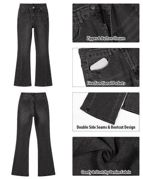 GARPENT Bootcut Jeans for Women Trendy High Waisted Stretchy Denim Pants High Rise Fit, Slightly Flared Bootcut Leg, Side Seam Design, 30" Inseam, Great for Country Concerts, Dressy Casual Outfits