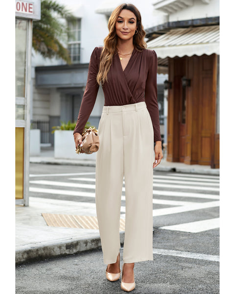 GRAPENT Wide Leg Pants for Women Work Business Casual High Waisted Dress Pants Flowy Trousers Office