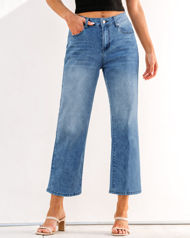 GRAPENT 2024 Denim Jeans Pants for Women High Waisted Straight Leg Jeans Pants