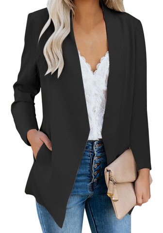 GRAPENT Women's Open Front Business Casual Pocket Work Office Blazer Jacket Suit