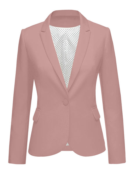 GRAPENT Women's Business Casual Pocket Work Office Blazer Back Slit Jacket Suit