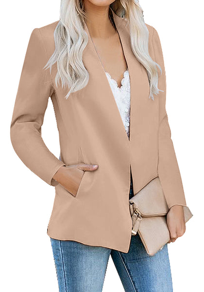 GRAPENT Women's Open Front Business Casual Pocket Work Office Blazer Jacket Suit