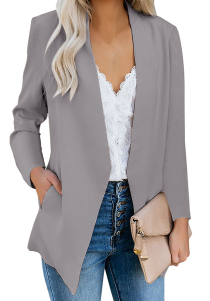 GRAPENT Women's Open Front Business Casual Pocket Work Office Blazer Jacket Suit