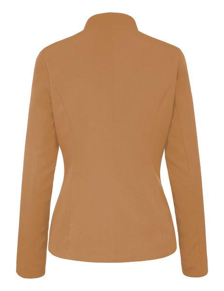 GRAPENT Women's Business Casual Buttons Pockets Open Front Blazer Suit Cardigan