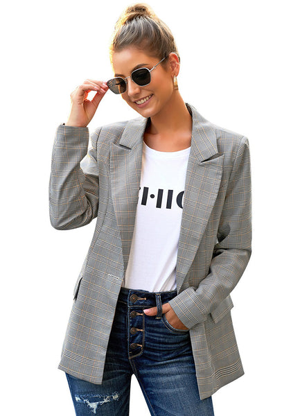 GRAPENT Women's Open Front Business Casual Pocket Work Office Blazer Jacket Suit