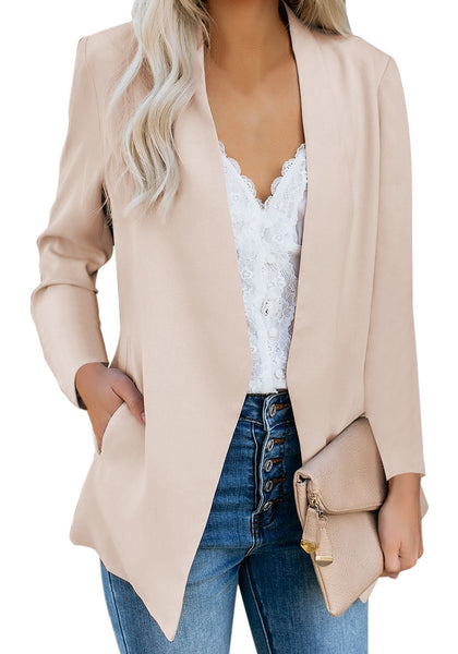 GRAPENT Women's Open Front Business Casual Pocket Work Office Blazer Jacket Suit