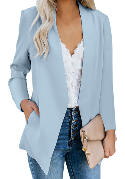 GRAPENT Women's Open Front Business Casual Pocket Work Office Blazer Jacket Suit