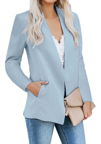 GRAPENT Women's Open Front Business Casual Pocket Work Office Blazer Jacket Suit