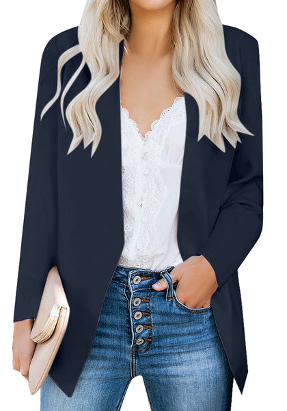GRAPENT Women's Open Front Business Casual Pocket Work Office Blazer Jacket Suit