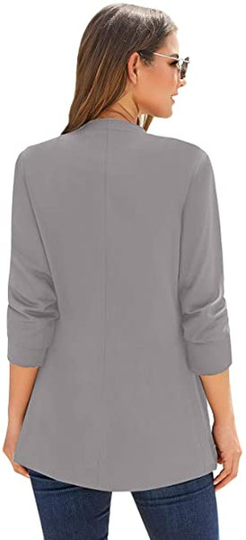 GRAPENT Women's Open Front Business Casual Pocket Work Office Blazer Jacket Suit