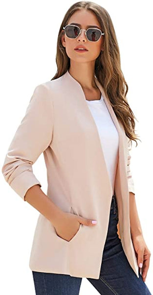 GRAPENT Women's Open Front Business Casual Pocket Work Office Blazer Jacket Suit