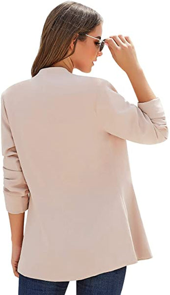 GRAPENT Women's Open Front Business Casual Pocket Work Office Blazer Jacket Suit