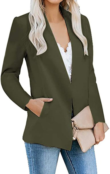 GRAPENT Women's Open Front Business Casual Pocket Work Office Blazer Jacket Suit