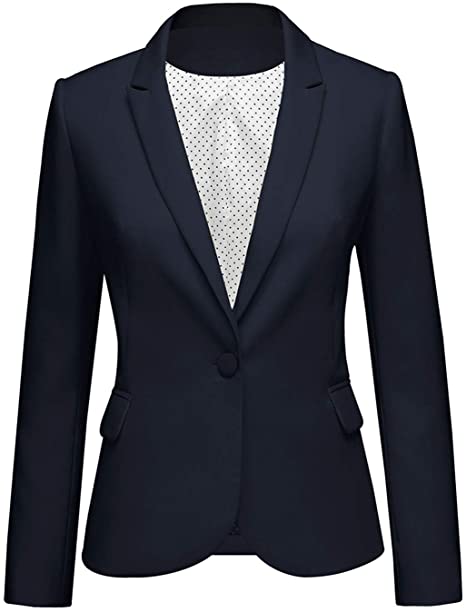 casual dress jacket womens womens blazers dressy casual Solid Color Double-Breasted Suit Jacket(Small) at Amazon Women's Clothing store