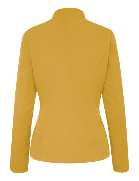 GRAPENT Women's Business Casual Buttons Pockets Open Front Blazer Suit Cardigan